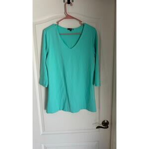 Judy P Deborah 3/4 Sleeve V-Neck Top Sz L